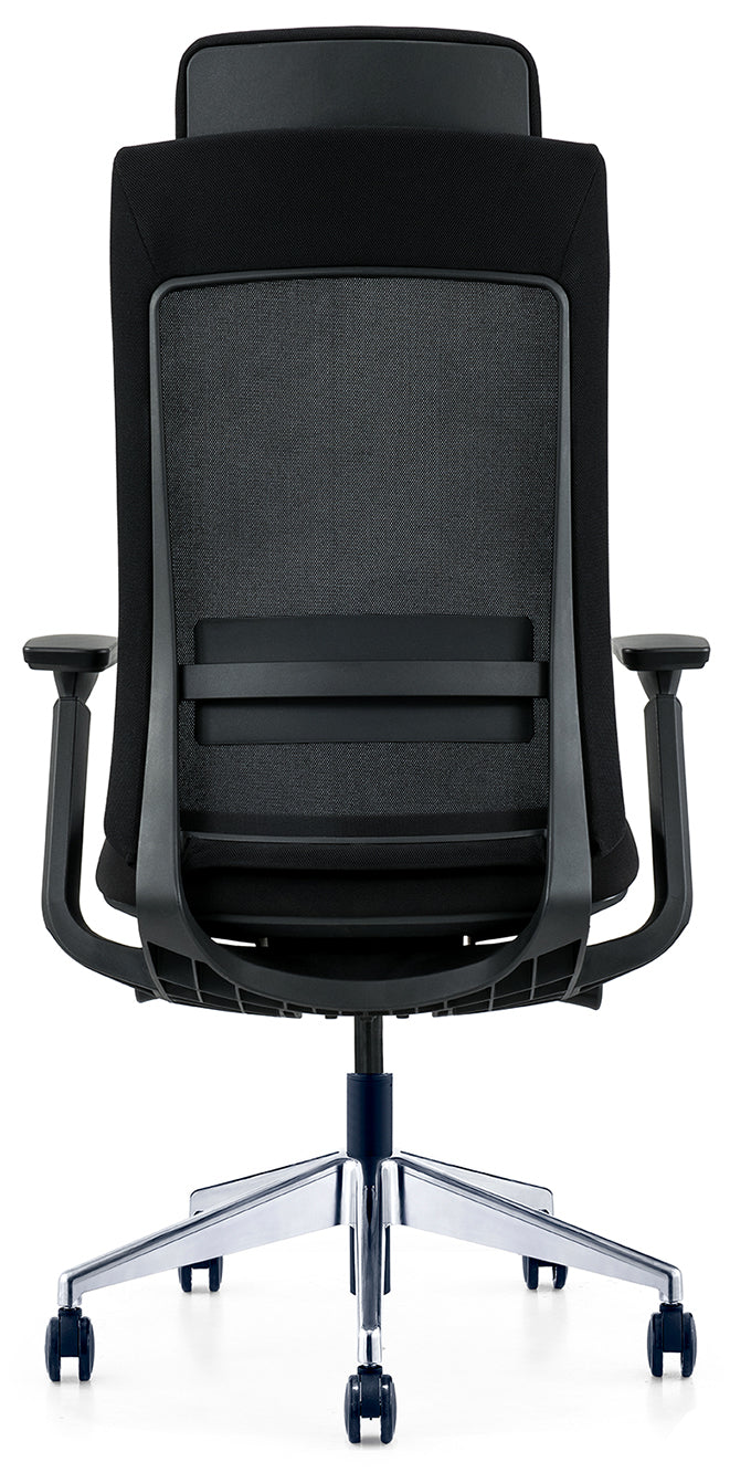 Ergonomic Multifunction Office Chair – Adjustable Headrest, 4-Position Lock, and Chrome Base