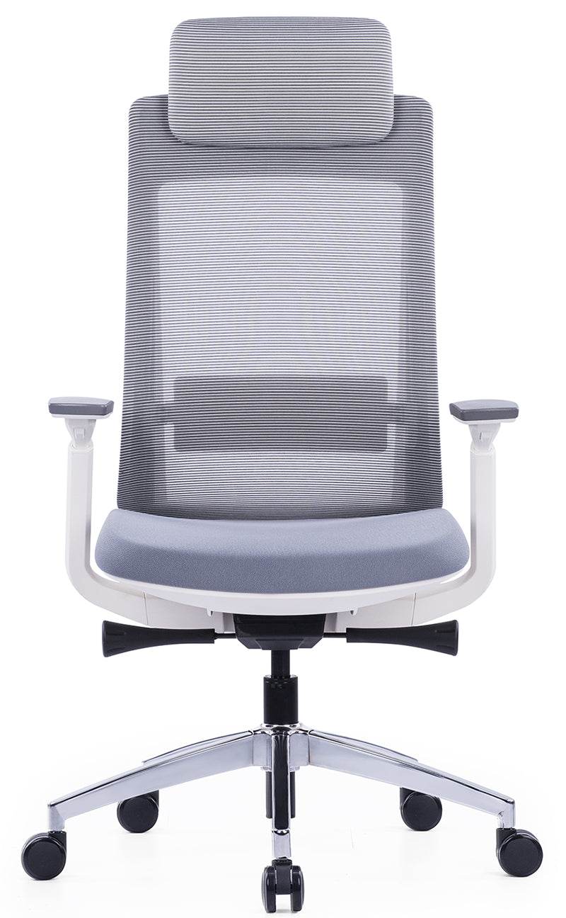 Ergonomic Multifunction Office Chair – Adjustable Headrest, 4-Position Lock, and Chrome Base