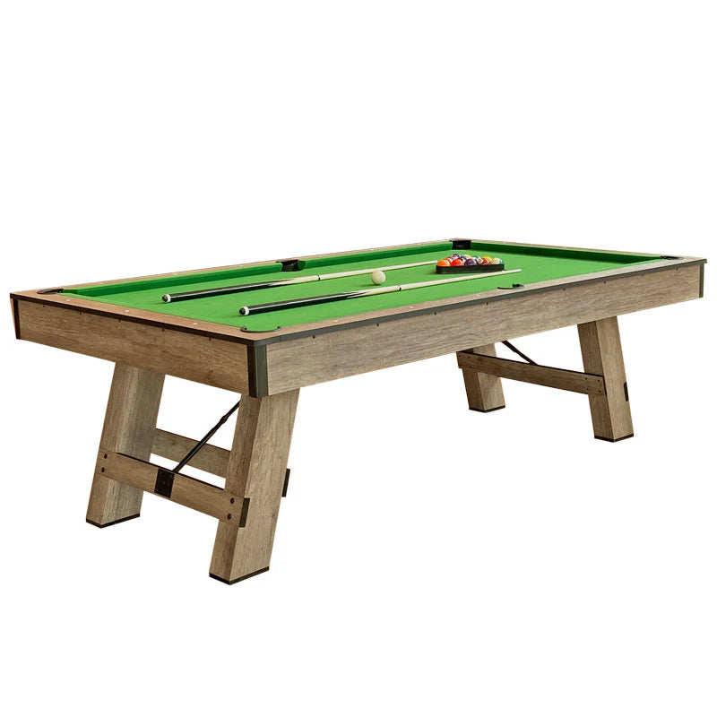 COOLBABY 3 in 1 8ft Pool Billiard Table + Household Table Tennis Table + meeting or dining table Multi Function Game Table - Green