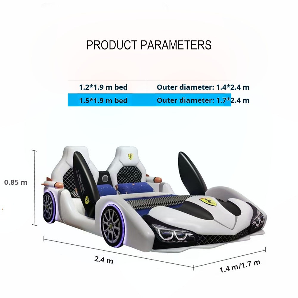 COOLBABY ZLJ1127 Children's Bed Boys Bed Car Style Single Bed-GCC Home Center