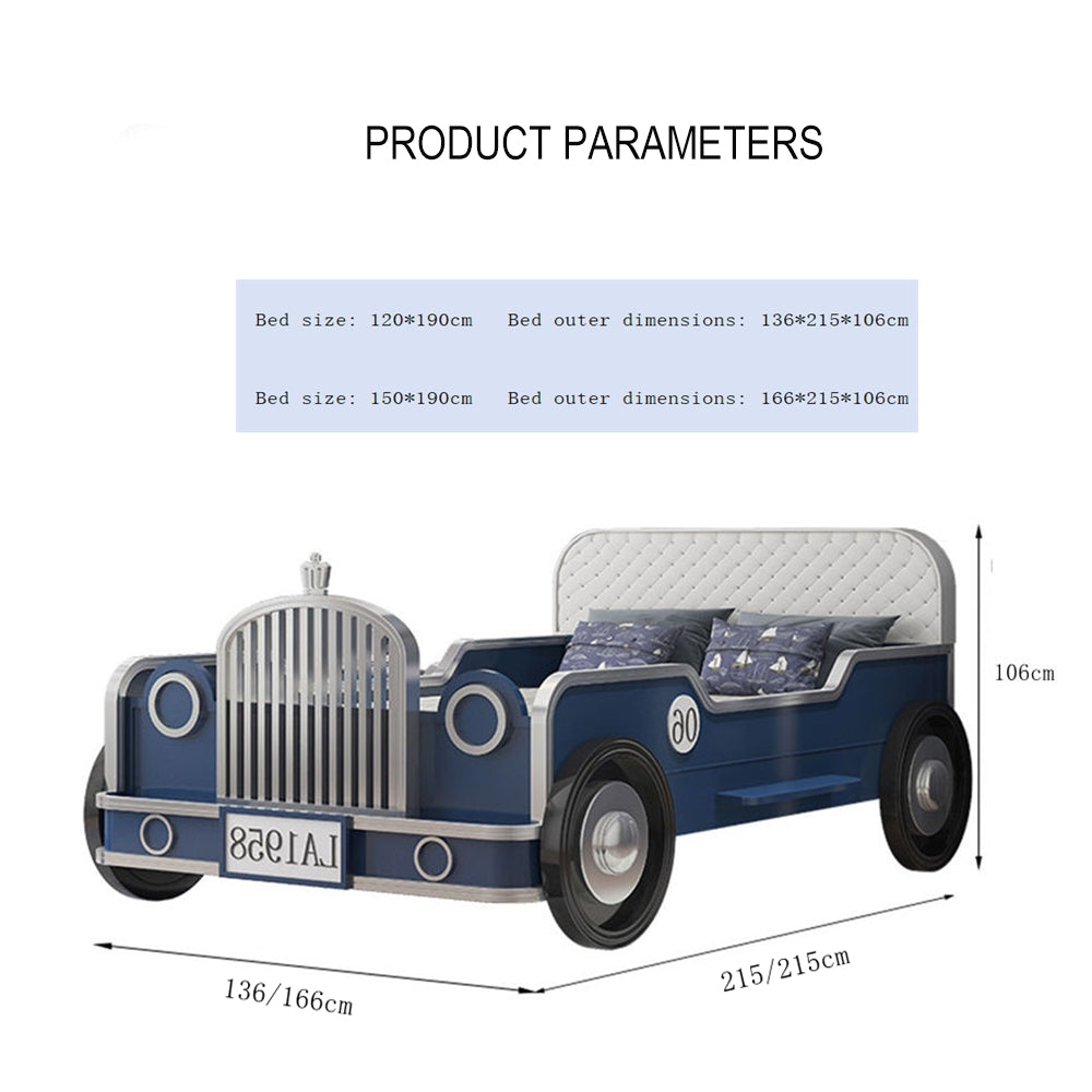COOLBABY ZLJ1128 Children's Bed Boys Bed Car Style Single Bed-GCC Home Center