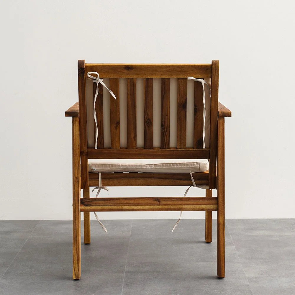 Elegant 4-Seater Sofa Set – Natural Wood