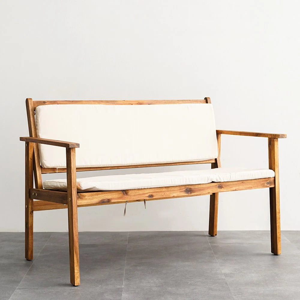 Elegant 4-Seater Sofa Set – Natural Wood