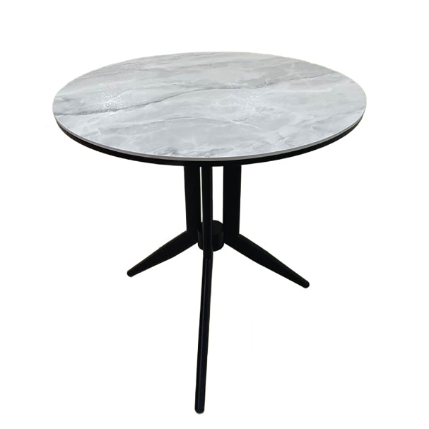 Round Ceramic Dining Table with Metal Legs – Modern & Durable