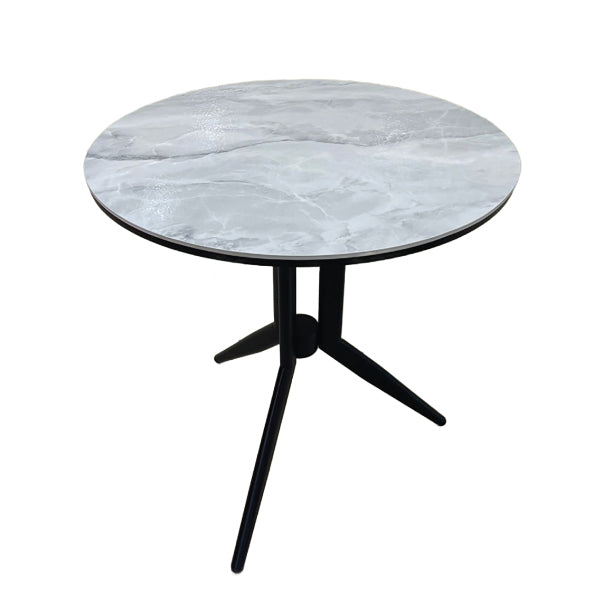 Round Ceramic Dining Table with Metal Legs – Modern & Durable