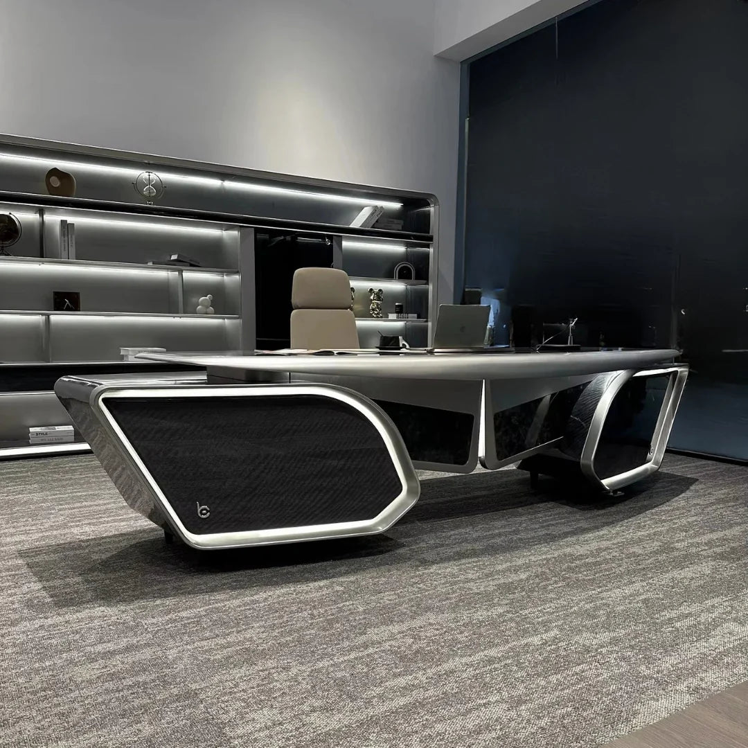 Modern Luxury Executive Desk – High-End Aircraft-Modeling CEO Table (260 × 100 cm)