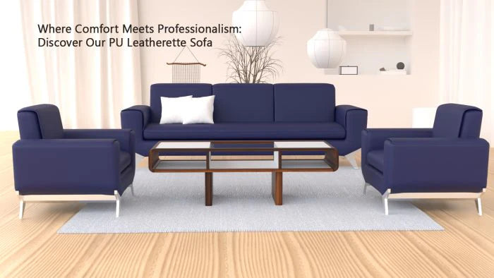 PU Leatherette Seater Sofa Modern Sofa Ideal for Home and Office-GCC Home Center