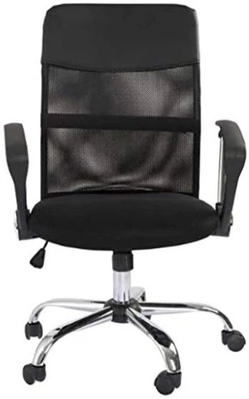 Low Back Mesh Office Chair with Adjustable Height Without Draft Kit - Black-GCC Home Center
