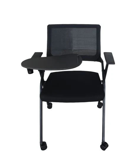 Folding Heavy Duty Chair with Wheels & Foldable Arm Tablet for Home | School | Study Chair-GCC Home Center
