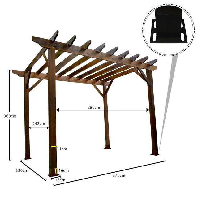 Solid Wood Garden Pergola Shade-GCC Home Center