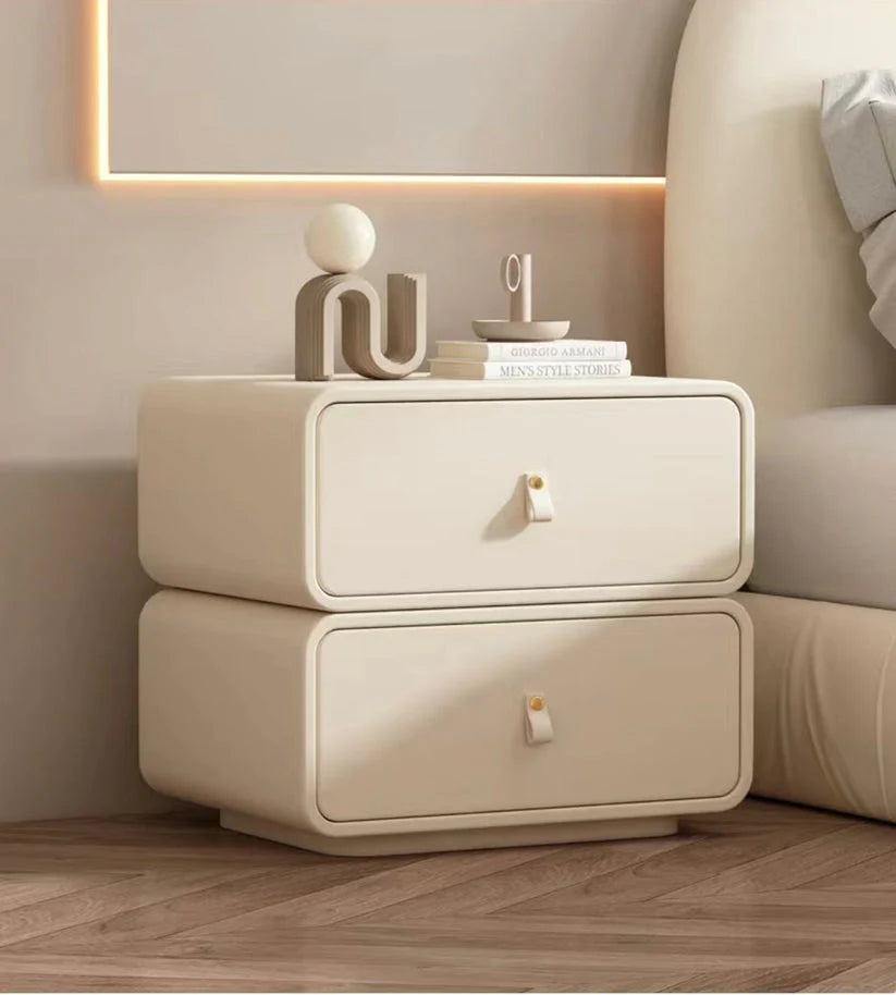 Bedside Table with Two Drawers, Nightstand for Bedroom 50H*45W*40D cm-GCC Home Center