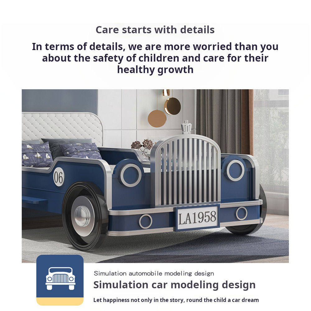 COOLBABY ZLJ1128 Children's Bed Boys Bed Car Style Single Bed-GCC Home Center