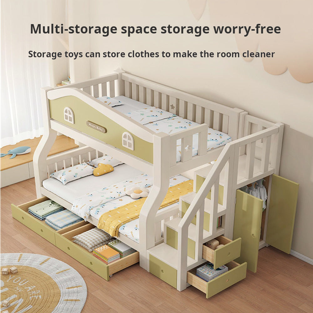 COOLBABY ZLJ1118 Multifunctional Modular Bed With Stairs And Double Drawers-GCC Home Center