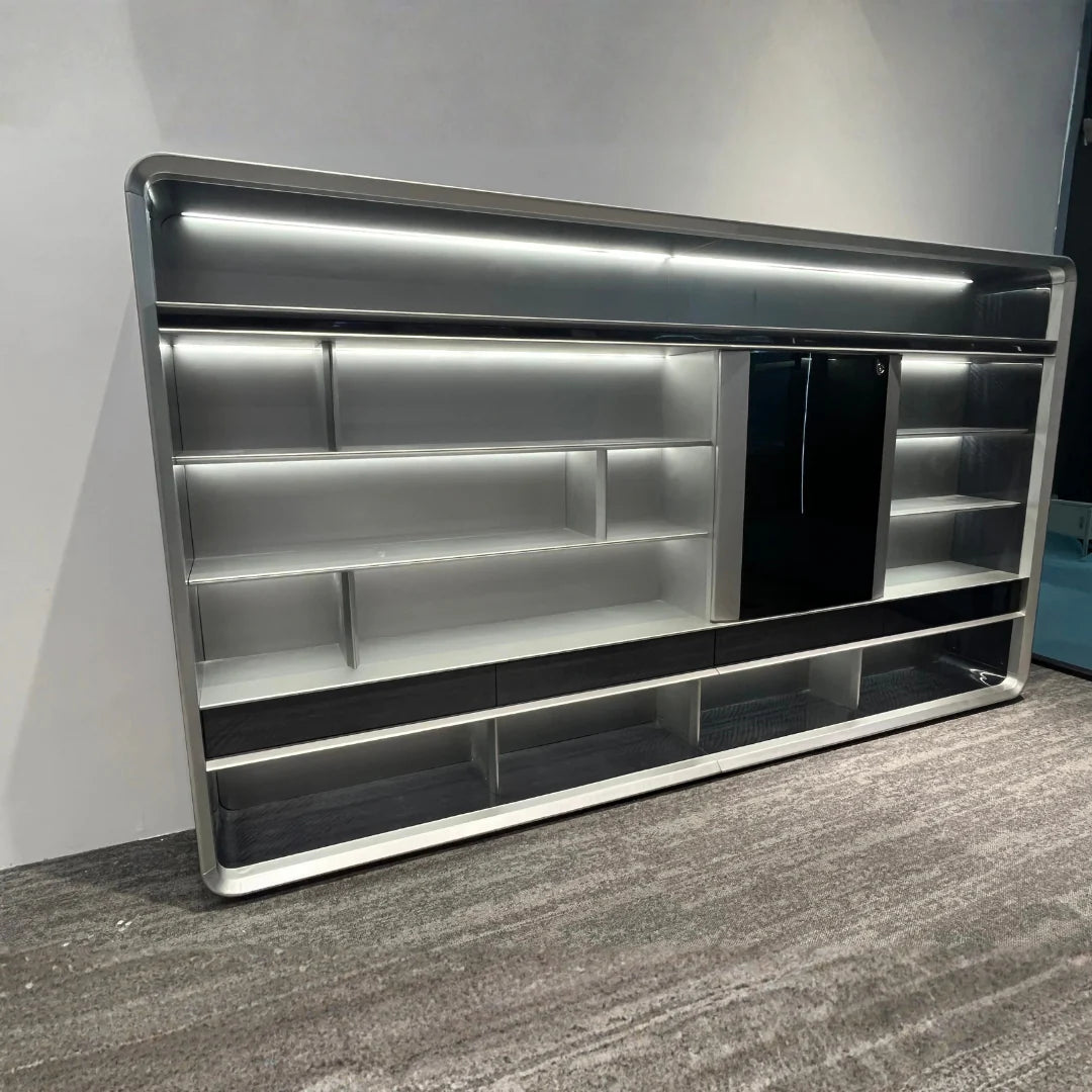 Luxury Executive Back Cabinet – Luxury High-End Aircraft Modeling Storage Unit (300 × 45 × 202.5 cm)