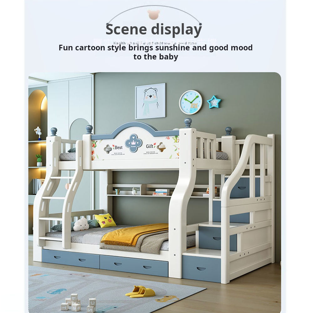 COOLBABY ZLJ1117 Multifunctional Modular Bed With Stairs And Double Drawers-GCC Home Center