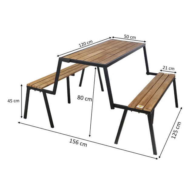 3 In 1 Folding Bench and Table For Gardens-GCC Home Center