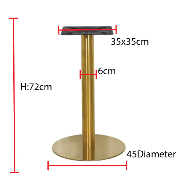 Jilphar Furniture Gold Plated Round Table Base JP3012-GCC Home Center