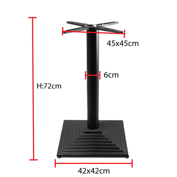 Jilphar Furniture Restaurant Table Base with Square Column JP3028-GCC Home Center