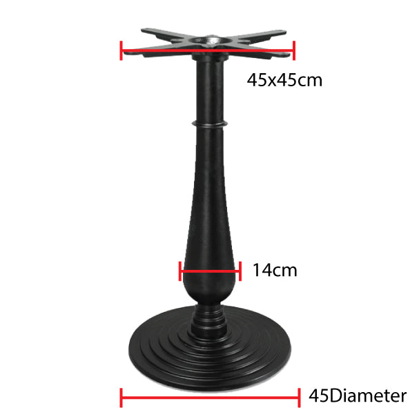 Jilphar Furniture Round step cast iron table base JP3048-GCC Home Center