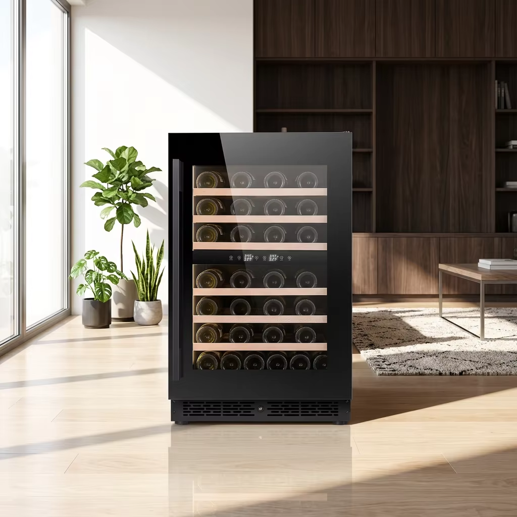 24 Inch Dual Zone Wine Fridge with 41 Bottle