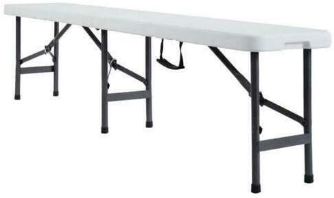 6 FT Portable Plastic in/Outdoor Picnic Party Camping Dining Folding Bench-GCC Home Center