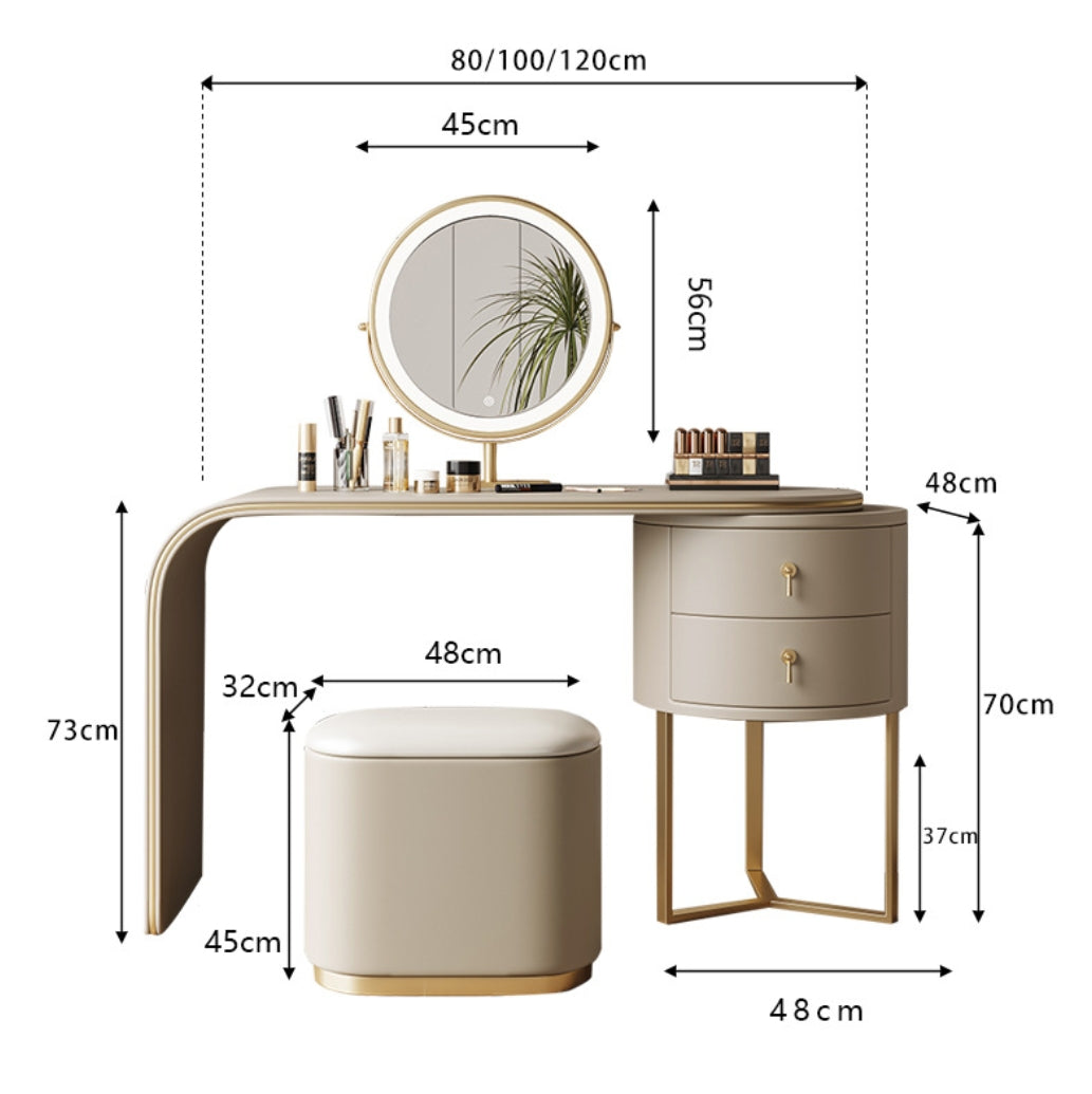 COOLBABY Minimalist cream style dressing table Bedroom modern simple light luxury makeup table network red style makeup table-GCC Home Center