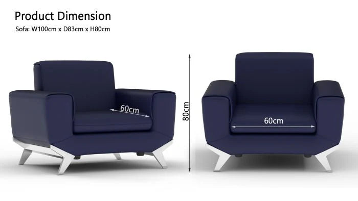 PU Leatherette Seater Sofa Modern Sofa Ideal for Home and Office-GCC Home Center