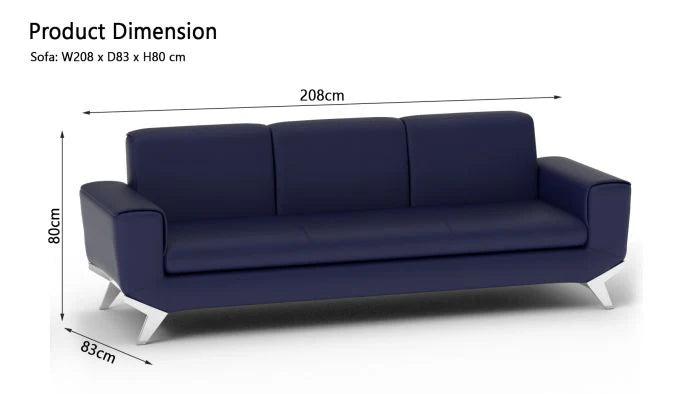 PU Leatherette Seater Sofa Modern Sofa Ideal for Home and Office-GCC Home Center