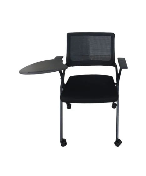 Folding Heavy Duty Chair with Wheels & Foldable Arm Tablet for Home | School | Study Chair-GCC Home Center