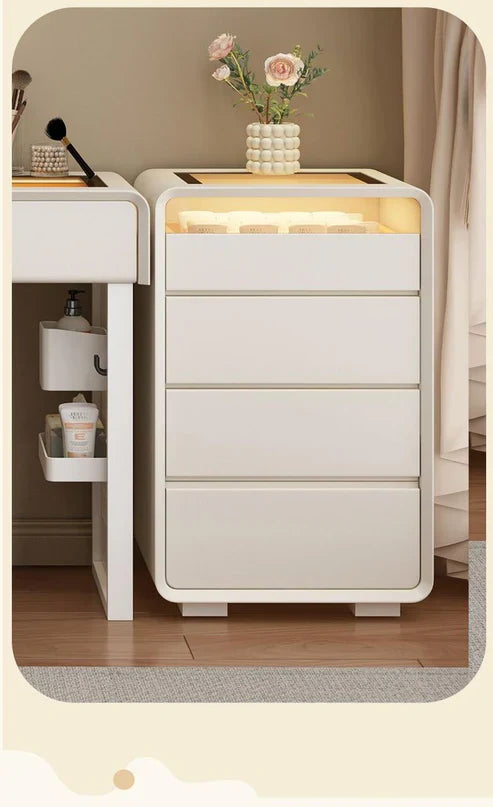 Modern Vanity Table Set with LED Mirror and Chair - Stylish Bedroom Dressing Table-GCC Home Center