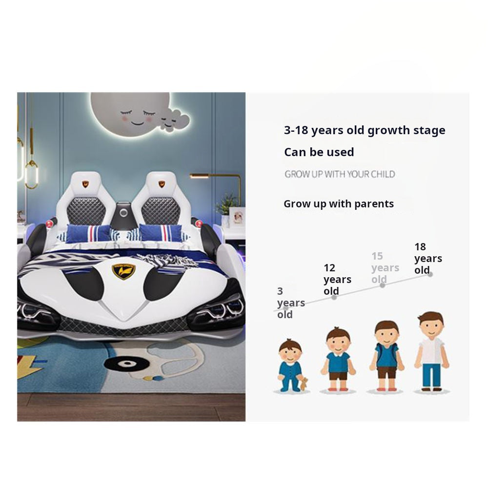 COOLBABY ZLJ1127 Children's Bed Boys Bed Car Style Single Bed-GCC Home Center