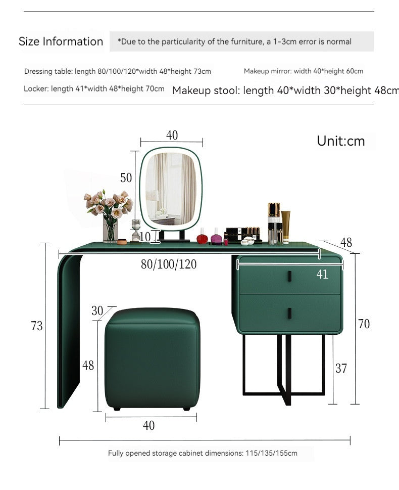 COOLBABY Dressing table small simple modern light luxury makeup table with mirror Italian network red bedroom furniture ins dressing table-GCC Home Center