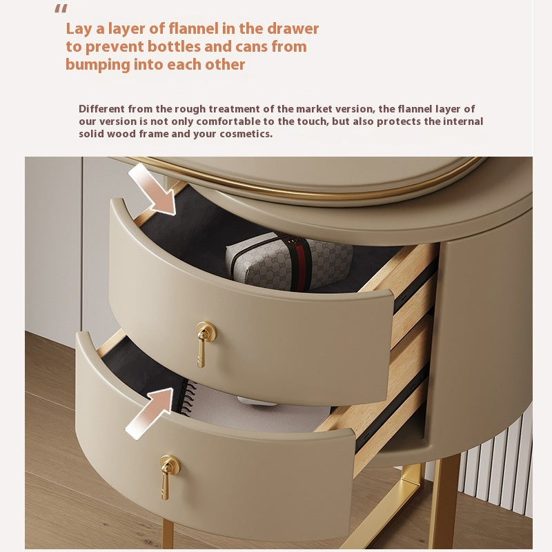 COOLBABY Minimalist cream style dressing table Bedroom modern simple light luxury makeup table network red style makeup table-GCC Home Center