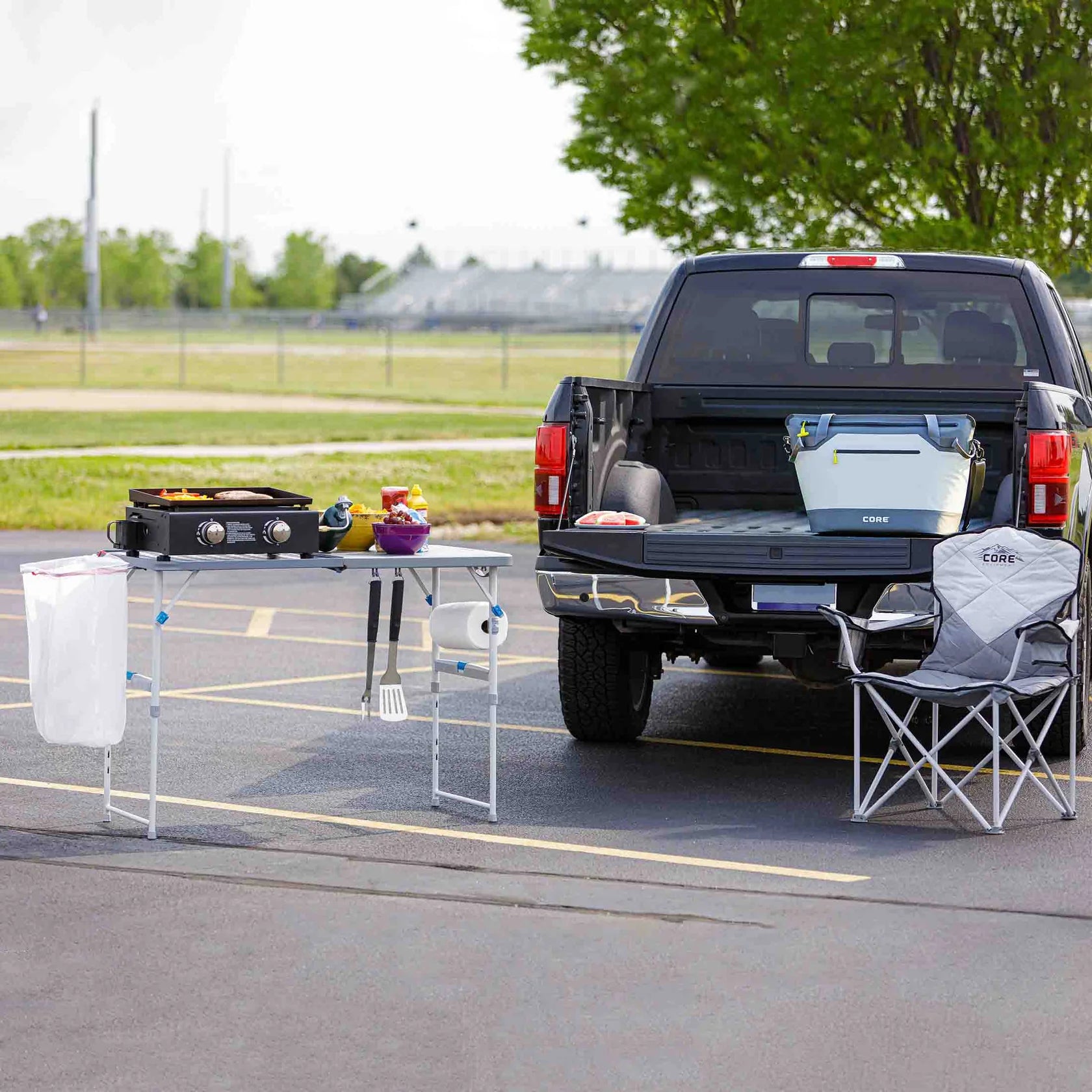 Core 4 Foot Tailgating Table – Adjustable Height, Camping Table