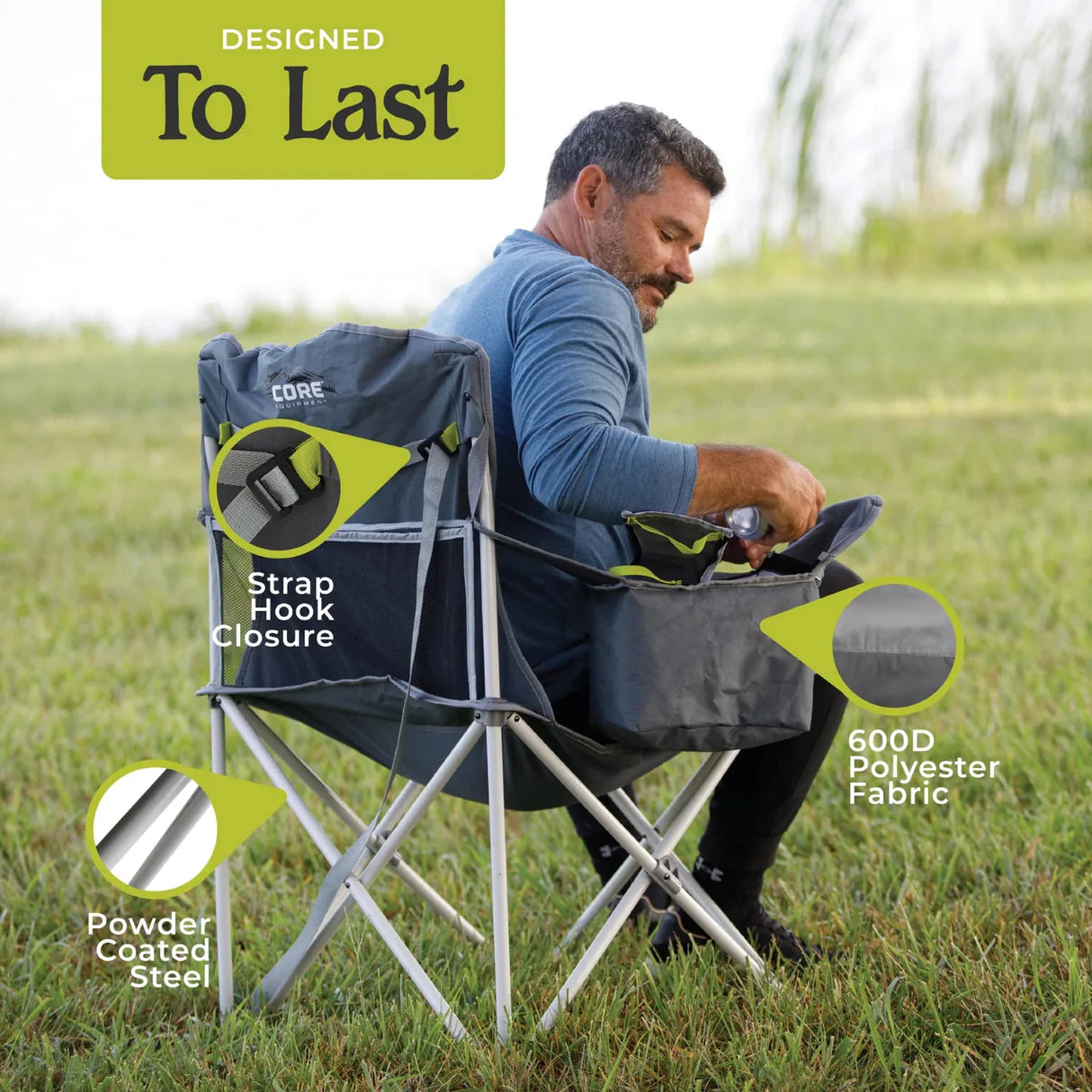 Core Quad Mesh Chair – Breathable Comfort for Outdoor And Camping