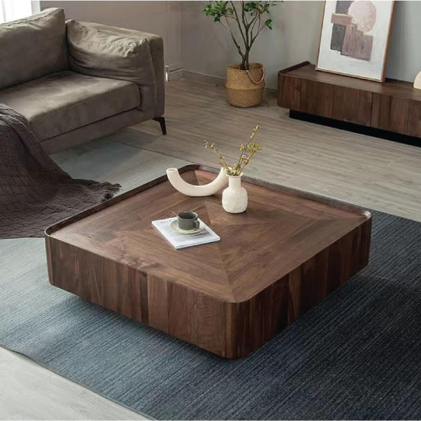 Jilphar Furniture Modern Living Room Furniture Square Coffee Table with Walnut Bark Wood Frame JP4056-GCC Home Center