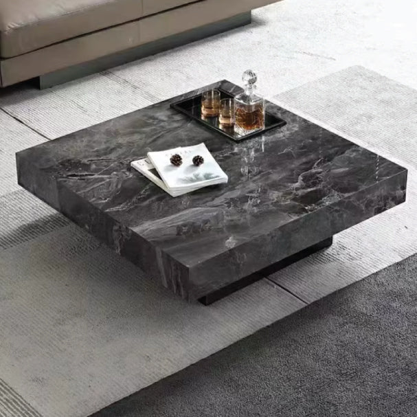 Jilphar Furniture Square Shape Creative Coffee Table Luxury Modern Marble Slate Square Corner Table Side Table For Living Room JP4057-GCC Home Center