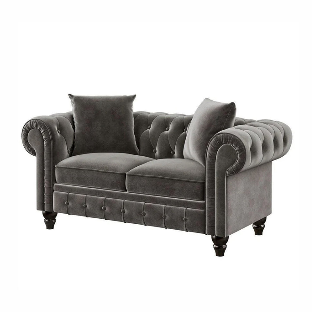 Elegant Chesterfield Sofa Set - Grey-GCC Home Center