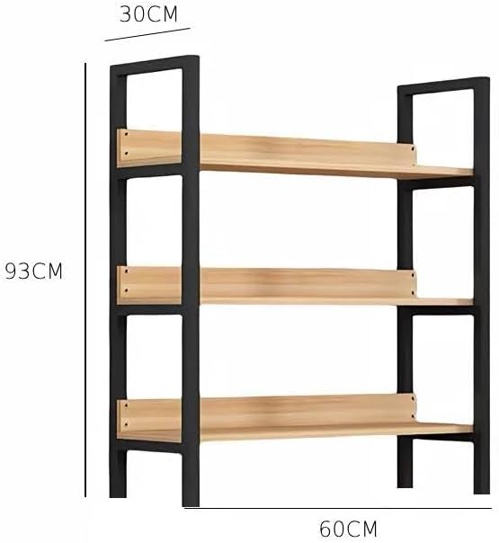 3-Tier Industrial Ladder Shelf – Lite Brown (93x60x30cm)