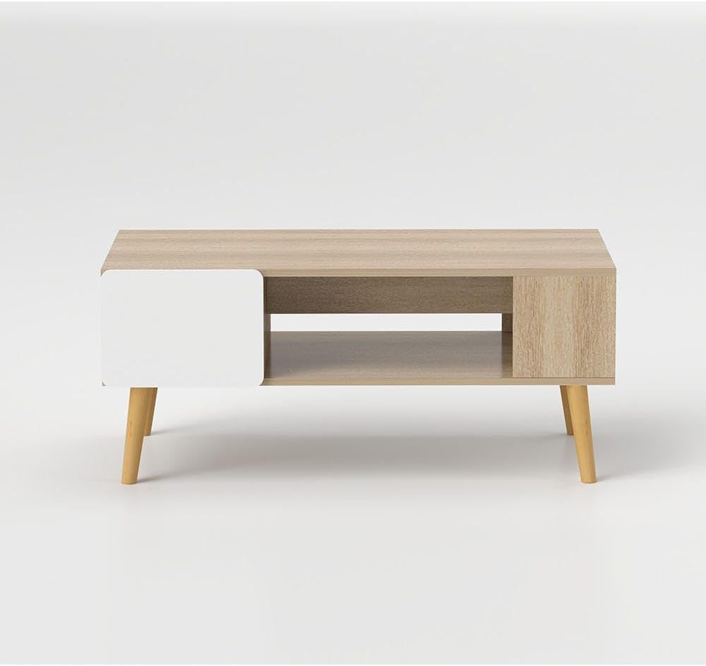 Danube Home Adonia Coffee Table | Multifunctional Living Room Desk | Space Saving Center Table | Modern Design Furniture For Home, Living Room L 100 x W 53 x H 42 cm - Oak