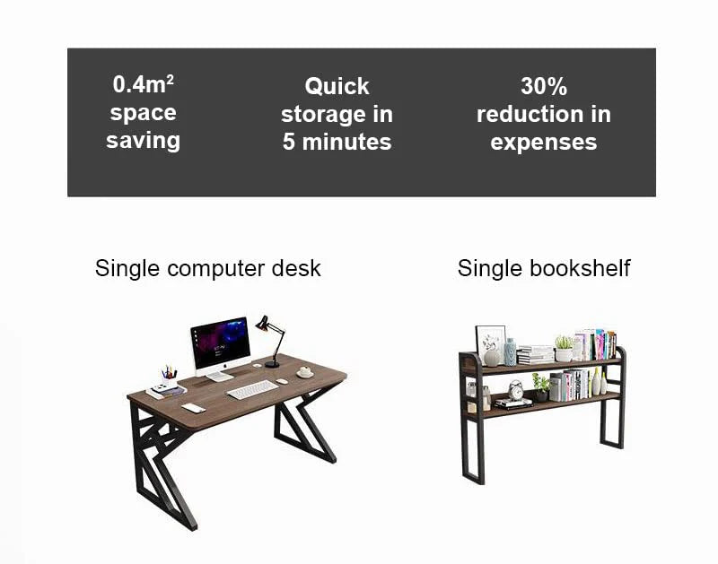 Executive Industrial Computer Desk, Gaming Desk Metal and Wood, Home or Office Desk, with Storage Shelves-GCC Home Center