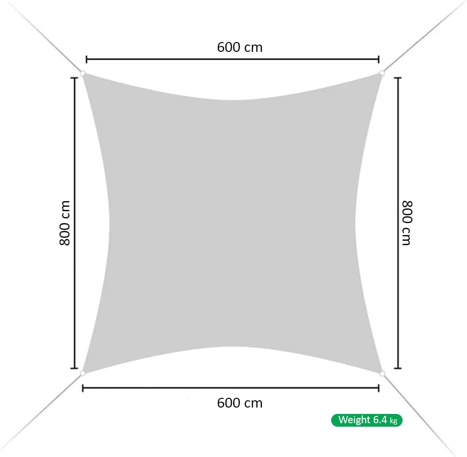 Decor Triangle Shape Sun Shade Sail Shade Net Canopy UV Protection Umbrella UV Blockage Awning Camping Shade Garden Patio Pool Yard Pergola For BBQ, Garden (6 x 8 Meter)-GCC Home Center