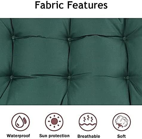 High Back Garden Chair Cushion Pads, Weather-Resistance Rocking Chair Lounger Cushions for Garden Indoor Outdoor - Gray-GCC Home Center