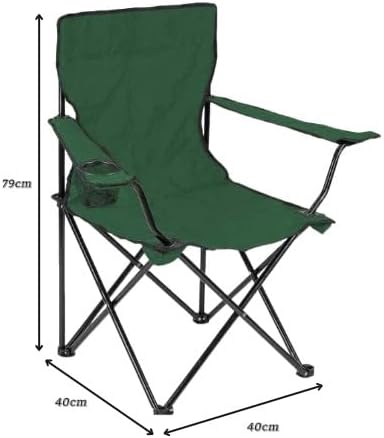 2 Pcs Portable Folding Beach Chair Multi-Purpose Camping Chair for Adult, Supports 110kgs Load With Carry Bag-GCC Home Center