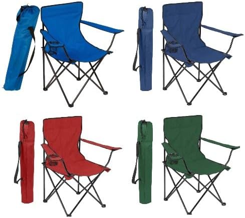 2 Pcs Portable Folding Beach Chair Multi-Purpose Camping Chair for Adult, Supports 110kgs Load With Carry Bag-GCC Home Center
