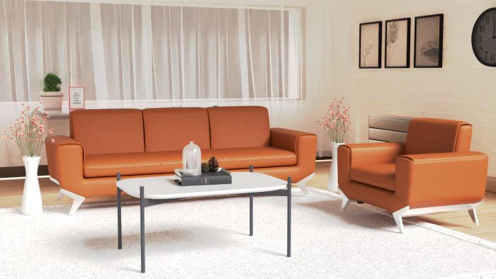 PU Leatherette Seater Sofa Modern Sofa Ideal for Home and Office-GCC Home Center
