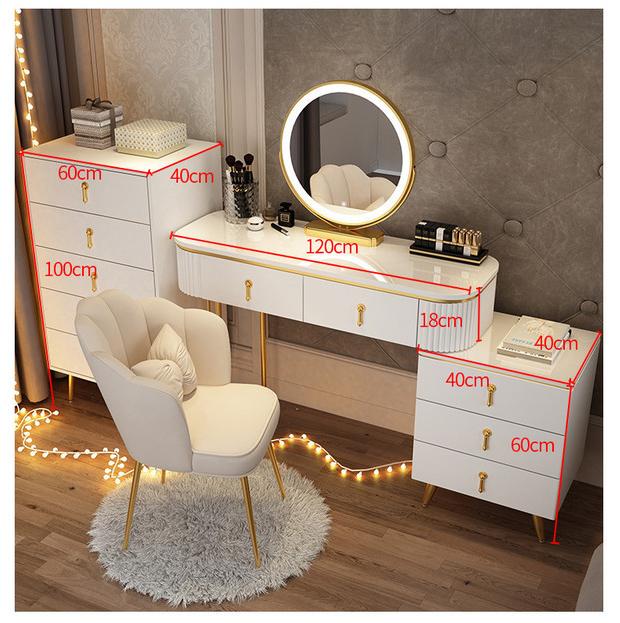 COOLBABY Light luxury dressing table bedroom modern simple network red ins style makeup table Nordic storage cabinet one size apartment-GCC Home Center