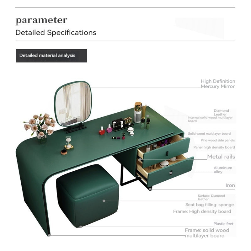 COOLBABY Dressing table small simple modern light luxury makeup table with mirror Italian network red bedroom furniture ins dressing table-GCC Home Center