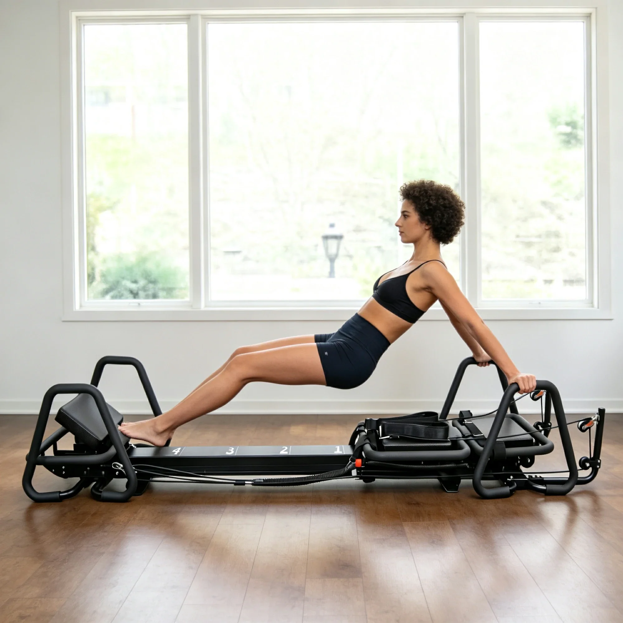 Mini Supermodel Adjustable Pilates Reformer Machine for Fitness Clubs Studio Use & Home Training