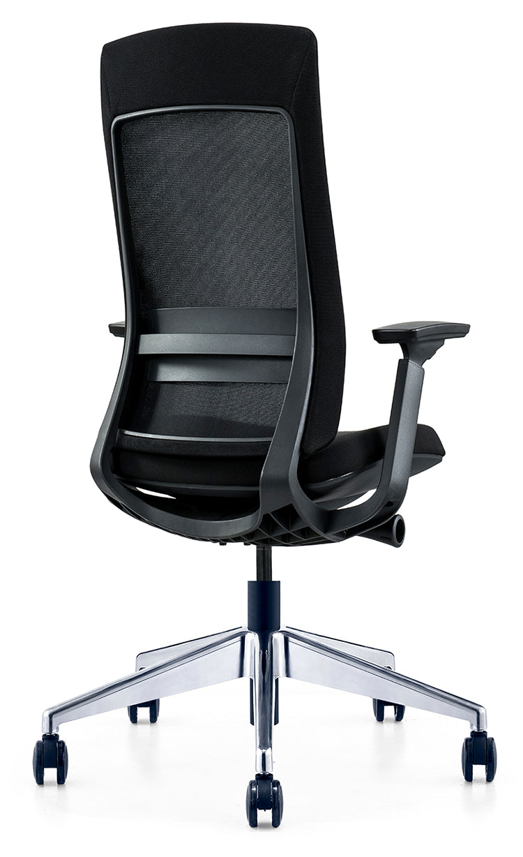 Ergonomic Multifunction Office Chair – Adjustable Headrest, 4-Position Lock, and Chrome Base